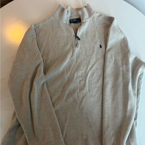 Ralph Lauren Beige Quarter Zip Sweater